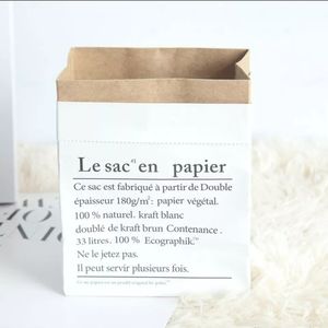 Cute Cartoon Kraft Paper Storage linen Bag